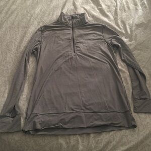 Footjoy women’s grey striped Quarter-Zip Pullover